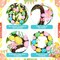 2 Pcs Easter Bunny Spring Wreath with 20 LED Lights 23.6'' Easter Rabbit Door Wreath with Bow Eggs Hanging Bunny Wreaths for Front Door Easter Door Hanger for Spring Outdoor Wall Home Decoration